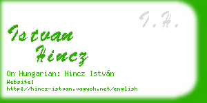 istvan hincz business card
